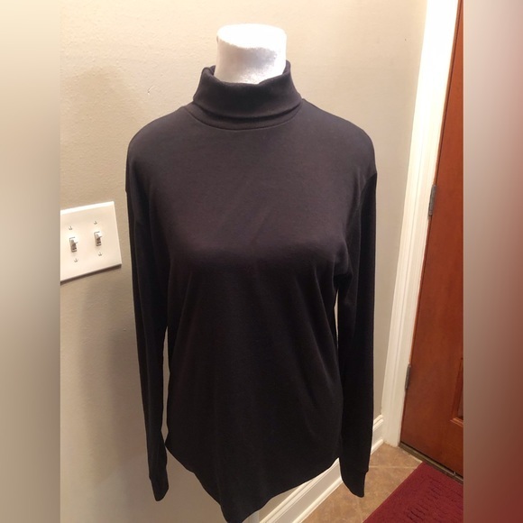 Vintage Bobbie Brooks Black Turtleneck Size Large - Picture 1 of 6